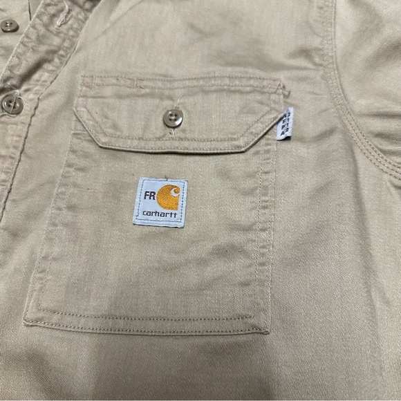 Carhartt Men’s Long Sleeve Fire Retardant Button Down Work Shirt - Picture 3 of 8